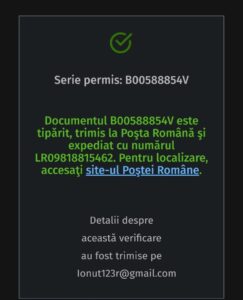 romanian driving licence check online