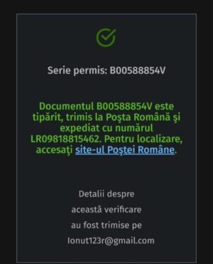 romanian driving licence check online